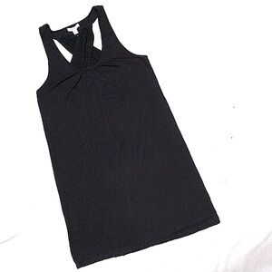 Caslon Black Sleeveless Criss Cross Keyhole Back Mini Dress size M